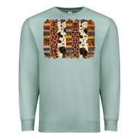 Seafoam serape sunflower cowhide leopard brushstroke Premium Sweatshirt - AdoDesignShop
