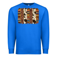 True Royal serape sunflower cowhide leopard brushstroke Premium Sweatshirt - AdoDesignShop