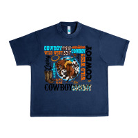 Navy western cowboy wild west Urban Heavy Tee - texasbilliewilder