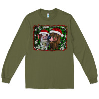 Army Green christmas heifers Long Sleeve Tee - RanaPortraitStore