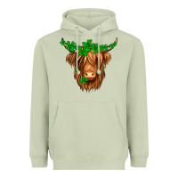 Matcha St. Patrick’s Day Long Hair Shaggy Cow Heavyweight Hoodie - Jasminsmagicworld