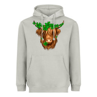 Moon Dust St. Patrick’s Day Long Hair Shaggy Cow Heavyweight Hoodie - Jasminsmagicworld