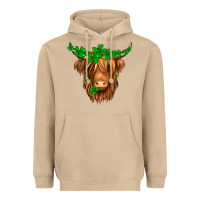 St. Patrick’s Day Long Hair Shaggy Cow Heavyweight Hoodie | Teevron