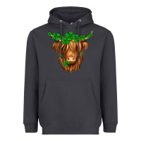 Smoke St. Patrick’s Day Long Hair Shaggy Cow Heavyweight Hoodie - Jasminsmagicworld