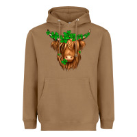 Toasted Coconut St. Patrick’s Day Long Hair Shaggy Cow Heavyweight Hoodie - Jasminsmagicworld