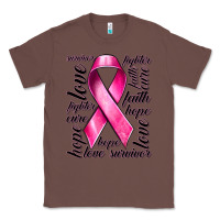 Chestnut Breast Cancer Ribbon Hope Love Faith Classic Tee - texasbilliewilder