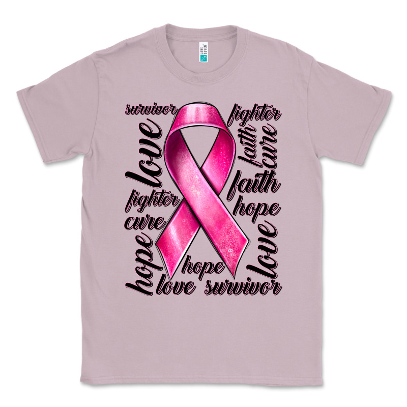 Breast Cancer Ribbon Hope Love Faith Classic Tee by texasbilliewilder | Teevron