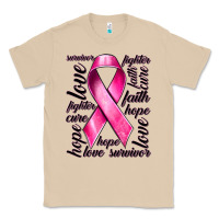 Mushroom Breast Cancer Ribbon Hope Love Faith Classic Tee - texasbilliewilder