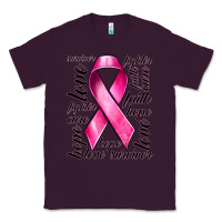 Plum Breast Cancer Ribbon Hope Love Faith Classic Tee - texasbilliewilder