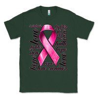 Sports Green Breast Cancer Ribbon Hope Love Faith Classic Tee - texasbilliewilder