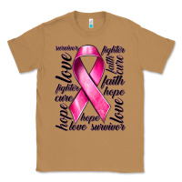 Toasted Coconut Breast Cancer Ribbon Hope Love Faith Classic Tee - texasbilliewilder