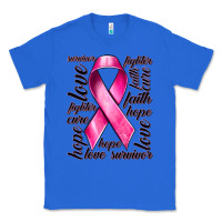 True Royal Breast Cancer Ribbon Hope Love Faith Classic Tee - texasbilliewilder