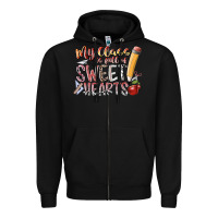 Black my class is full of sweet hearts Zipper Hoodie - RacoonDesign