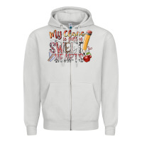 Dove Grey my class is full of sweet hearts Zipper Hoodie - RacoonDesign