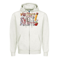 Oatmeal Heather my class is full of sweet hearts Zipper Hoodie - RacoonDesign