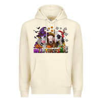 Sandshell Happy Hallothanksmas heifers Premium Hoodie - NancyCooperArtShop