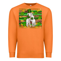 Carrot st patricks goat family shamrock gold serape leopard glitter wooden tu Premium Sweatshirt - Artiststas