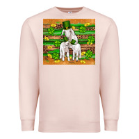Pale Pink st patricks goat family shamrock gold serape leopard glitter wooden tu Premium Sweatshirt - Artiststas
