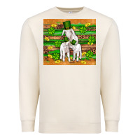 Sandshell st patricks goat family shamrock gold serape leopard glitter wooden tu Premium Sweatshirt - Artiststas