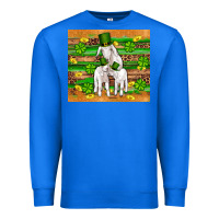 True Royal st patricks goat family shamrock gold serape leopard glitter wooden tu Premium Sweatshirt - Artiststas
