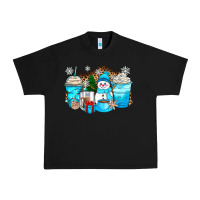 Winter Snowman Coffee Cups Urban Heavy Tee | Teevron