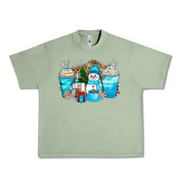 Oil Green winter snowman coffee cups Urban Heavy Tee - Zillion Design Studio