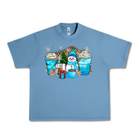 Pebble Blue winter snowman coffee cups Urban Heavy Tee - Zillion Design Studio