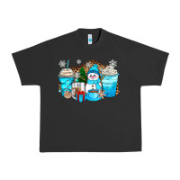 Pigment Black winter snowman coffee cups Urban Heavy Tee - Zillion Design Studio