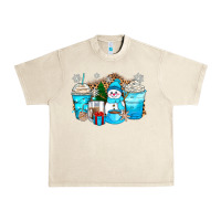 Sandshell winter snowman coffee cups Urban Heavy Tee - Zillion Design Studio