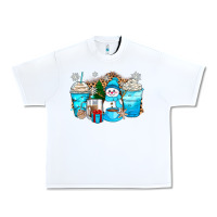 White winter snowman coffee cups Urban Heavy Tee - Zillion Design Studio