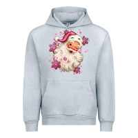 Heather Grey pink christmas santa claus Urban Hoodie - MaliasSmallBusiness