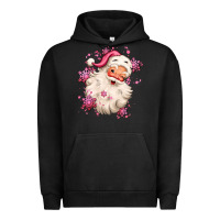 Pigment Black pink christmas santa claus Urban Hoodie - MaliasSmallBusiness