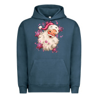 Pigment Midnight Navy pink christmas santa claus Urban Hoodie - MaliasSmallBusiness