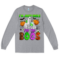 Heather Grey i'm just here for the boos Long Sleeve Tee - Zillion Design Studio