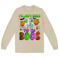 Mushroom i'm just here for the boos Long Sleeve Tee - Zillion Design Studio
