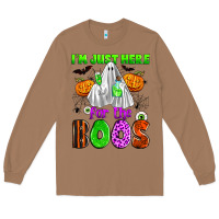 Toasted Coconut i'm just here for the boos Long Sleeve Tee - Zillion Design Studio
