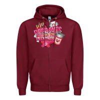 Burgundy my residents are my valentine Zipper Hoodie - RacoonDesign