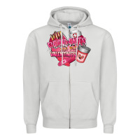 Dove Grey my residents are my valentine Zipper Hoodie - RacoonDesign