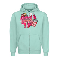 Seafoam my residents are my valentine Zipper Hoodie - RacoonDesign