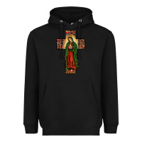 Black our lady of Guadalupe cross Heavyweight Hoodie - JahusDesignShop