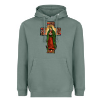 Sage our lady of Guadalupe cross Heavyweight Hoodie - JahusDesignShop