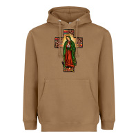 Our Lady Of Guadalupe Cross Heavyweight Hoodie | Teevron