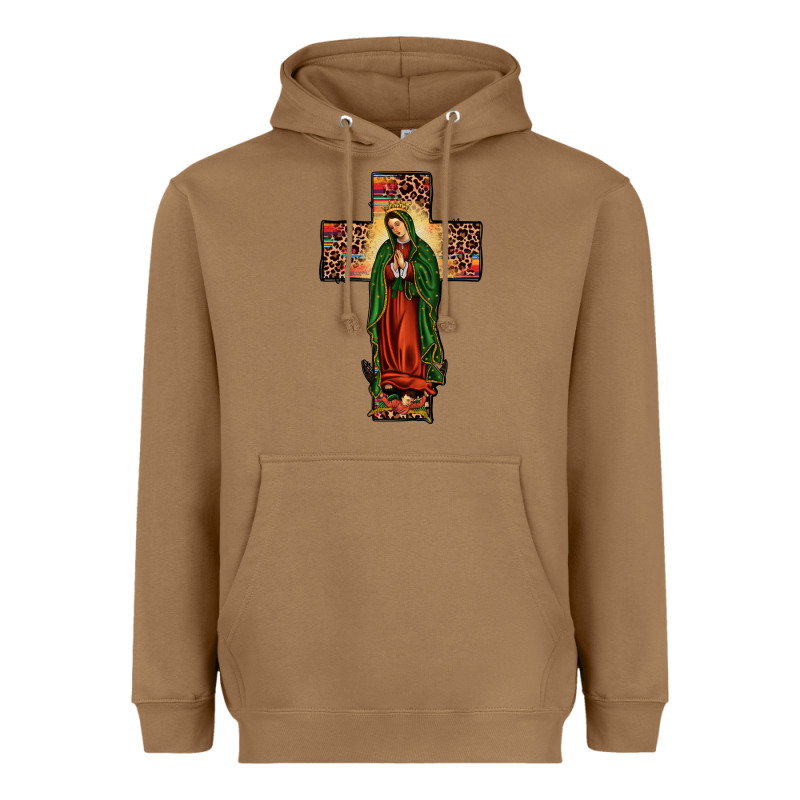 Our Lady Of Guadalupe Cross Heavyweight Hoodie by JahusDesignShop | Teevron