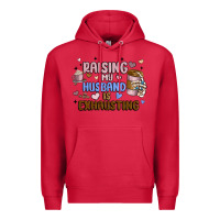 Cardinal raising my husband is exhausting Premium Hoodie - MaliasSmallBusiness