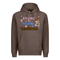 Coffee raising my husband is exhausting Premium Hoodie - MaliasSmallBusiness
