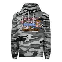 Slate Camo raising my husband is exhausting Premium Hoodie - MaliasSmallBusiness