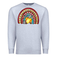 Heather Grey softball rainbow Premium Sweatshirt - Artiststas