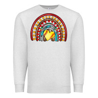 Oatmeal Heather softball rainbow Premium Sweatshirt - Artiststas