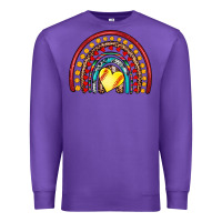 Purple softball rainbow Premium Sweatshirt - Artiststas