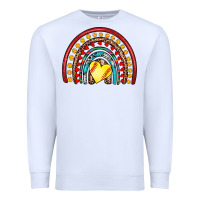 White softball rainbow Premium Sweatshirt - Artiststas